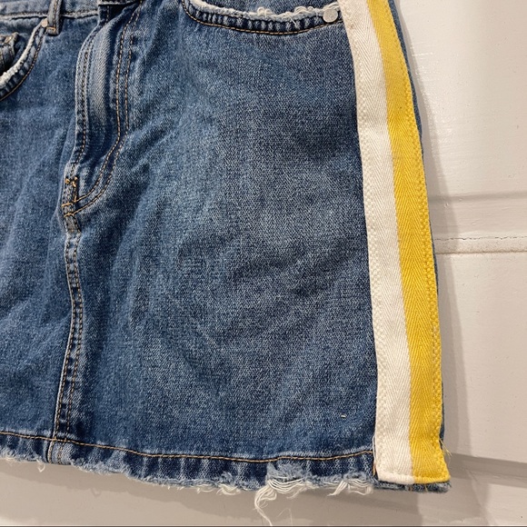 Zara Denim Stripe Mini Skirt - Picture 3 of 7